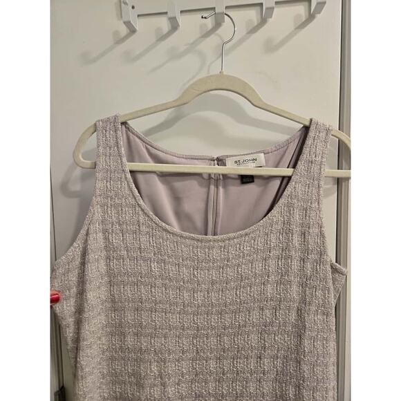St. John Collection Women's Tweed Sleeveless Dress Size 16 Multicolor - Picture 4 of 12